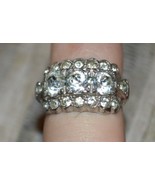 Vintage Sterling Ring with Cubic Zirconia, Size 4-3/4 Women s - $20.00