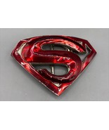 DC Comics Superman Logo Metal Belt Buckle Red - $226.34 MXN