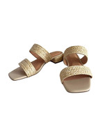 JOIE Natural Straw Braided Woven Strappy Slip-On Sandals Slides 9.5 - €30,09 EUR