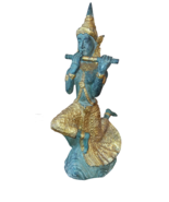 Statue in real bronze, sculpture with green and golden patina - $75.22 CAD