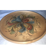 VTG Folk Art Rosemaling Scandinavian Style Floral Hand-Painted 10” Woode... - €34,38 EUR