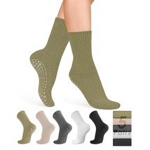 5 Pairs Pilates Socks Yoga Socks With Grips For Women Non-Slip Grip Sock... - $33.99