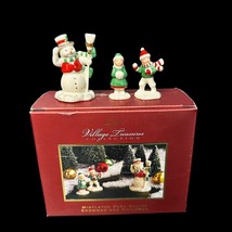 Lenox Mistletoe Park Series Snowman And Children Girl Boy 3 Pieces Set w/ Box - $341.55