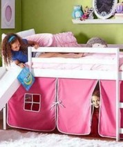 Elena Loft Bed with Slide and Pink Tent - £310.61 GBP