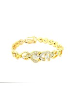Authenticity Guarantee 
Custom Design 18K Yellow Gold Diamond Bracelet - $8,225.24 CAD