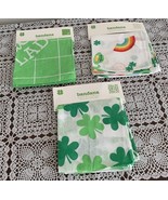 3 Saint Patricks Day Square Bandanas  21 x 21 Inch Shamrock Leprechaun B... - £8.66 GBP