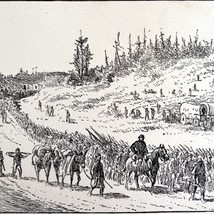 The March To Chancellorsville 1882 Victorian Civil War Military Art DWAA8 - £15.71 GBP