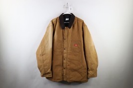Vtg 90s Dickies Mens 3XL Faded Spell Out Quilted Chore Barn Jacket Duck ... - £93.06 GBP