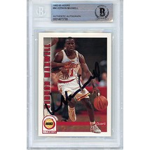 Vernon Maxwell Houston Rockets Auto 1992-93 Hoops Signed On-Card Beckett Slab - £70.48 GBP