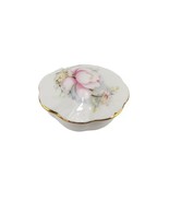 1988 Ceramic Trinket Jewelry Box A Summit Collection Small Round Pink Fl... - £5.35 GBP