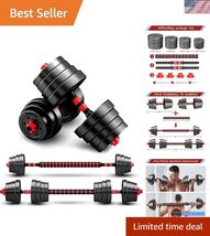 60lbs Adjustable Dumbbell Set - Convertible Weights for Home Gym Conveni... - $163.34