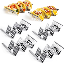 Taco Holders Set of 6, Stainless Steel Taco Holder Stand, Stylish Taco Shell Hol - £13.44 GBP