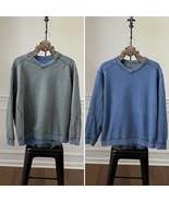 Tommy Bahama Reversible Green Blue Vneck Sweater XL - $28.80