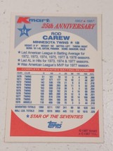 Rod Carew Minnesota Twins 1987 Topps Kmart 25th Anniversary Collector&#39;s Edition - £0.96 GBP