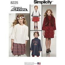 Simplicity Sewing Pattern 8225 Dress Skirt Vest Top Girls Size 3-6 - $7.67