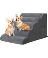 Dog Stairs For Small Dogs: 5 Steps Dog Ramp For High Bed, Foam Pet Stair... - £58.32 GBP