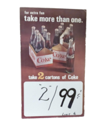 Coca-Cola Take More Than One 6pk Bottle Cardboard 27&quot; X 16&quot; Stand Up Use... - $8.13 CAD