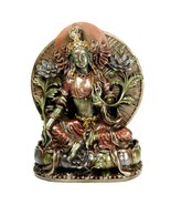 GREEN TARA STATUE 8&quot; Bronze Resin Buddha HIGH QUALITY Buddhist Goddess T... - $63.96