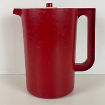 Tupperware Retro Deep Red Plastic Pitcher with Lid 1876-3 Made in USA Ki... - $17.09