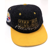 Pittsburgh Steelers #1 Apparel Wool Snapback Hat Vintage 90s NFL Football - £31.65 GBP