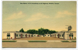 Max Motel South Broadway Wichita Kansas 1951 postcard - £5.08 GBP
