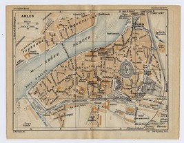 1926 Original Vintage City Map Of Arles / Provence / France - £16.82 GBP