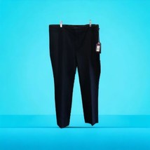NYDJ Ponte Trouser Pant Lift Tuck Black Knit Womens Flat Front Size 22W NWT - $68.31