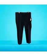 NYDJ Ponte Trouser Pant Lift Tuck Black Knit Womens Flat Front Size 22W NWT - £54.60 GBP