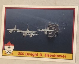 Vintage Operation Desert Shield Trading Cards 1991 #51 USS Dwight D Eisenhower - £1.54 GBP