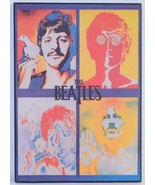 Vintage Photo Print Laminated Souvenir THE BEATLES 5&quot; 1/4&quot; x 3 3/4&quot; - £8.85 GBP