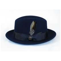 Men Bruno Capelo Hat Australian Wool Crushable Center Dent CHICAGO Ch302 Navy image 4