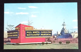 USS North Carolina Battleship Ship WW2 Memorial Wilmington NC UNP Postcard 1960s - £3.80 GBP