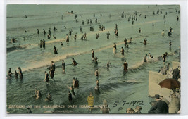 Bathers Alki Beach Bath House Seattle Washington 1912c postcard - £5.05 GBP