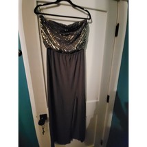 Express Strapless Black Maxi Dress w/ Sequin Bodice, Size Medium - $35.00