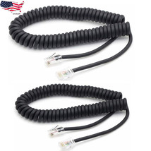2X Rj45 8Pin Microphone Cable For Id-800H Ic-2820H Ic-2720H Ic-208H - £22.85 GBP