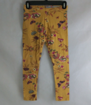 Wonder Nation Girls Jeggings Dark Yellow With Floral Design Size Large 1... - £7.62 GBP