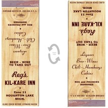Matchbook Cover KilKare Inn restaurant &quot;hamburgs&quot; Motel Hornnes 1950s woodgrain - £10.04 GBP
