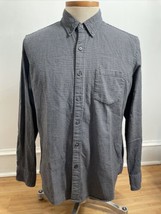 J Crew L Gray Check Slim Fit Long Sleeve Button-Front Flannel Shirt - £16.23 GBP