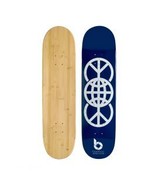 Blue World Peace Graphic Bamboo Skateboard (Deck Only) - £47.16 GBP