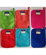 Kitchen Polyester/Neoprene Neon Pot Holders 9” X 7” w Hand Pocket, Selec... - $3.46+