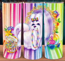 Lisa 90s Frank Maltese Princess Rainbow Pearls Cup Mug Tumbler 20oz - £14.90 GBP