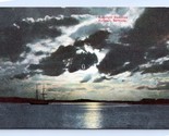 Ship On Water Moonlight View Hamilton Harbor Bermuda UNP DB Postcard F19 - $3.91