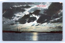 Ship On Water Moonlight View Hamilton Harbor Bermuda UNP DB Postcard F19 - £3.07 GBP