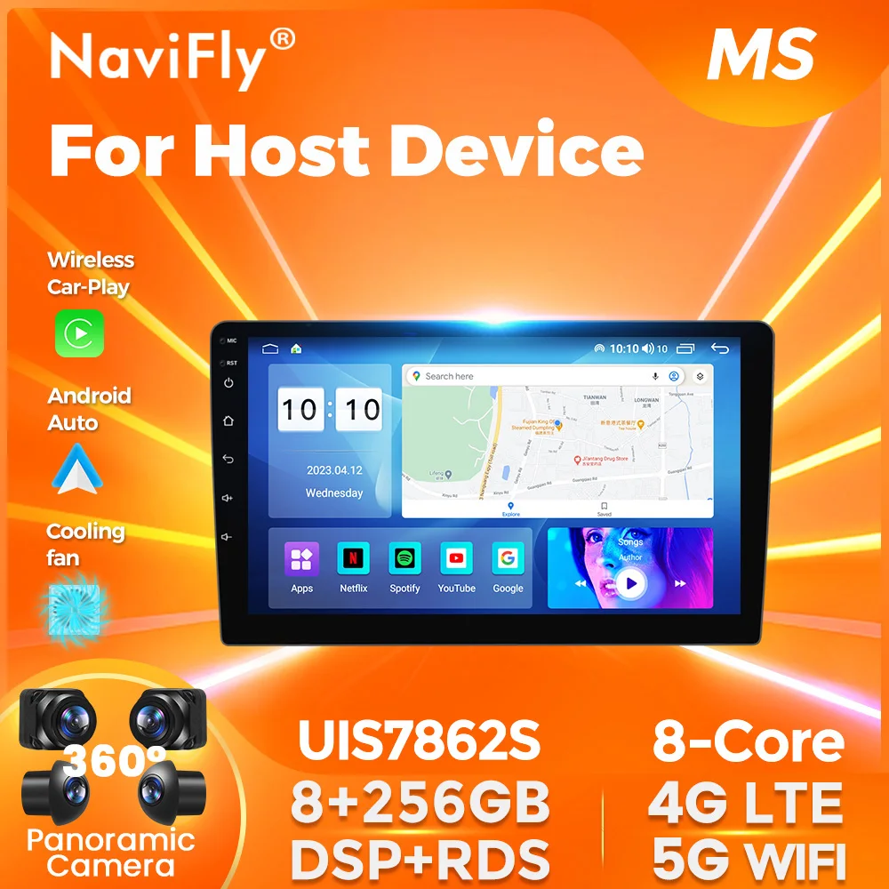 Navifly 8Core 2Din Android Auto Car Radio Multimedia Video Player Universal - £72.77 GBP+