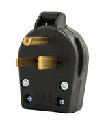 EATON S42  Universal Angle Plug Universal 30/50A@250V 2P3W Vinyl Black - $635.96 MXN