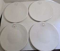 4 Mary Carol Home Collection Bird Relief White 10&quot; Dinner Plates #4 - $38.61