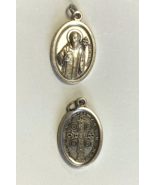 Saint Benedict Silver tone Medal, New, - $54.80 MXN