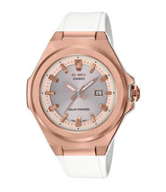 Casio Baby-G MSGS500G-7A2 Women&#39;s Solar Analog Rose Gold &amp; White Watch - £174.09 GBP