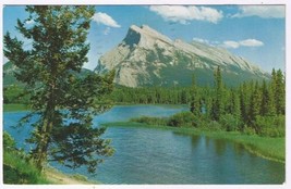 Postcard Mount Rundle &amp; Bow River Banff National Park Canadian Rockies Alberta - £2.32 GBP