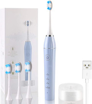 Sonic Electric Toothbrush for Adults &amp; Kids(Over 8 Years Old),4 Modes (Bule) - £21.04 GBP